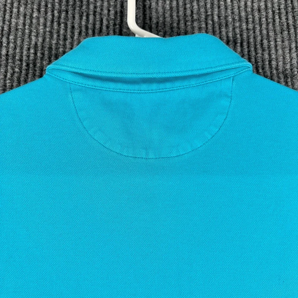 Banana Republic Polo Shirt Mens Medium Blue Short Sleeve Performance Pique - Picture 11 of 11